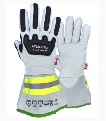 Leather Gauntlet Impact Gloves