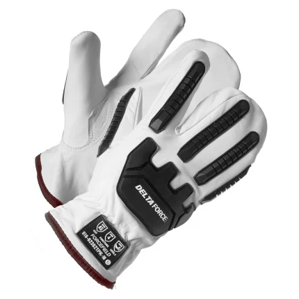 Forcefield Leather Impact Winter One Finger Mitts with Cut and TPR Protection