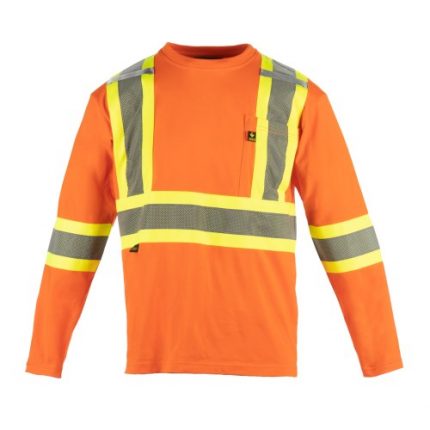 Kosto Long Sleeve Work Shirt with 4'' Perforated Reflective Tape