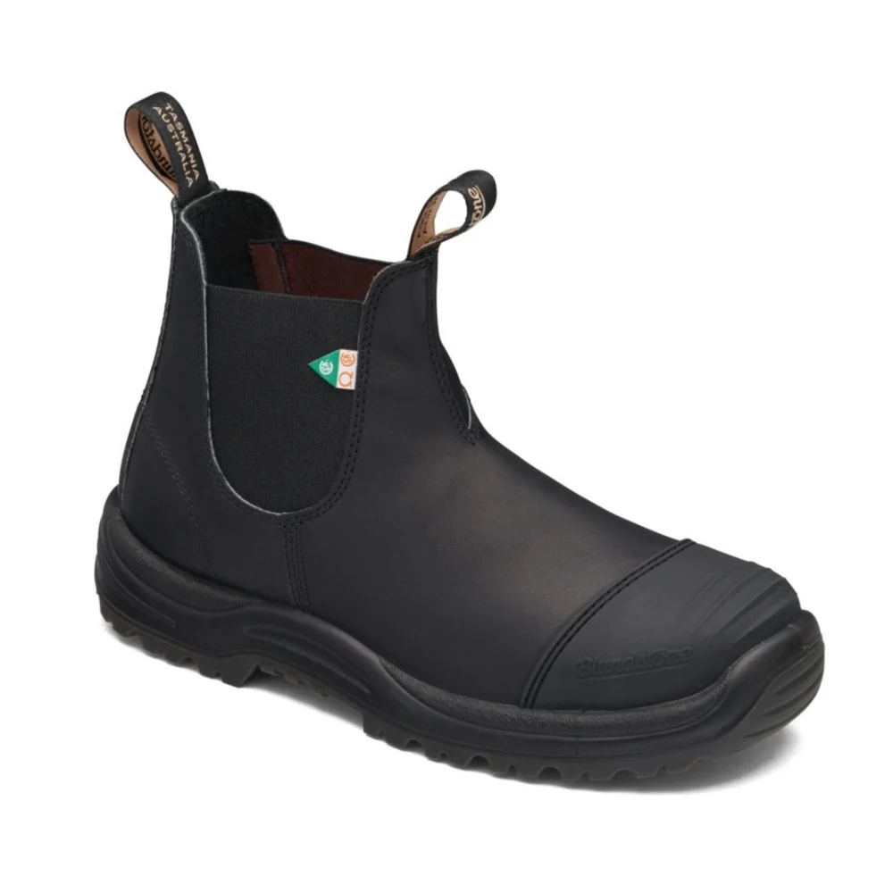 Blundstone168-GreenpatchCSAUnisexRubberToeCapSteelToeWorkBoot-Black