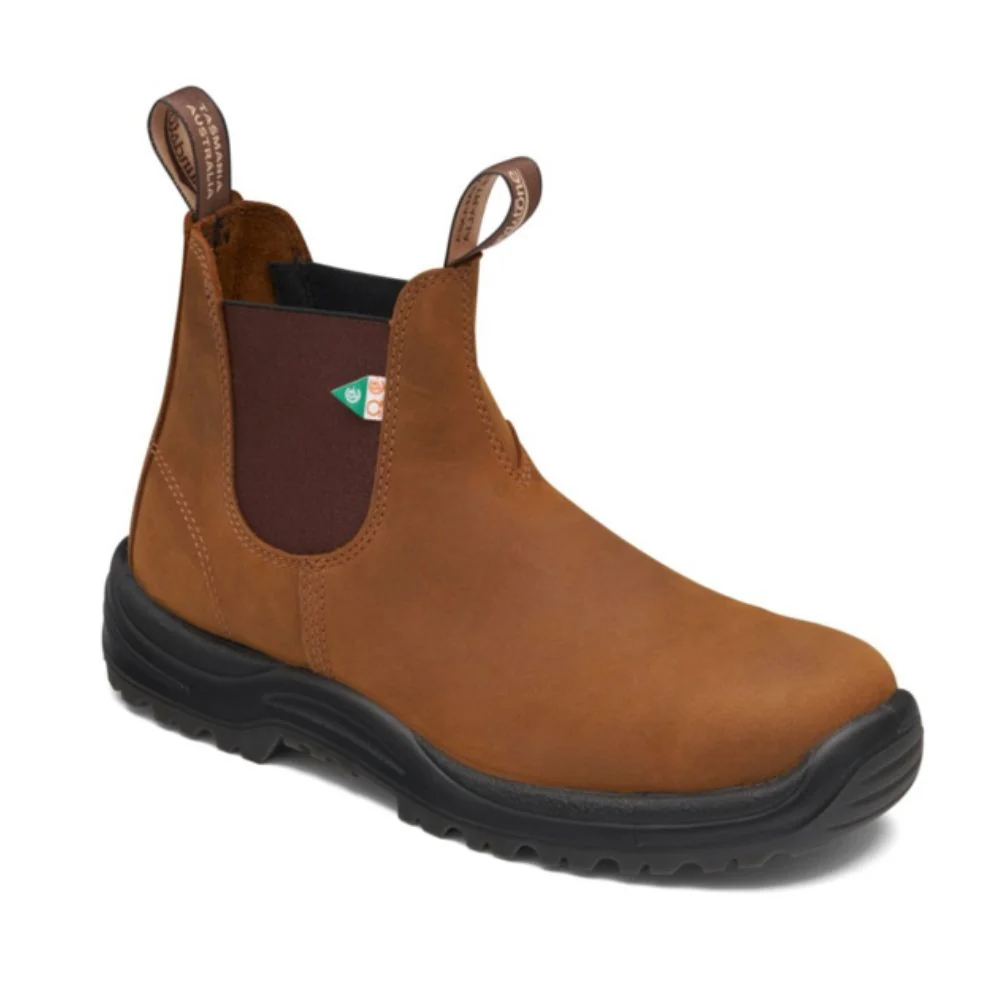 BlundstoneCSAGreenpatch164LeatherSlip-onSteelToeSafetyBoot